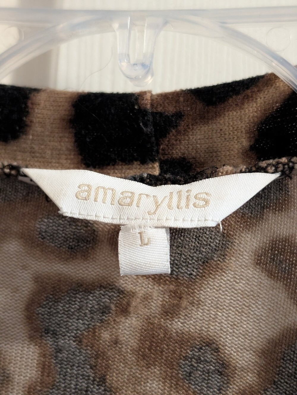 Amaryllis Leopard-Print Open Cardigan - Brown, Black - Picture 3 of 4